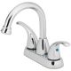 OakBrook Chrome Nickel Finish Two Handle Lavatory Faucet with Pop-Up