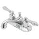 OakBrook Chrome Two Handle Bathroom Faucet with Pop-Up