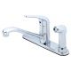 OakBrook Essential Series Chrome Finish Single Handle Kitchen Faucet With Spray