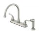 OakBrook Chrome Finish Two Handle Kitchen Faucet With Side Spray