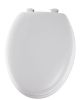 White Premium Beveled Edge Wood Toilet Seat