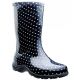 Sloggers Womens Rain and Garden Boot Black/White Polka Dot