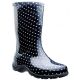 Sloggers Womens Rain and Garden Boot Black/White Polka Dot