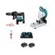 Makita Chop Saw and Hammer Drill Combo Cordless (DHR400ZKN/DLW140PT)