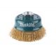 Makita Cup Wire Brush Crimped Brass Coated 4 in. (D-55457)