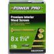 Interior Wood Screw  8 x 1-1/4 in. (242pcs) (48578)