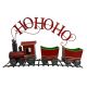 Decorative Christmas Train on Track with Banner