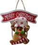 Hanging Gingerbread Person Wooden Banner (200-2000232)