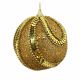 Christmas Decorative Balls Sequined Gold 4in 4pc  (130-5001438)