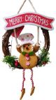 Christmas Banner Wreath Dried Vine Gingerbread Person (200-2000234)
