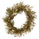 Wreath Conifer Needles Broad Leaves Golden 24in (140-5702258)