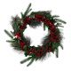 Wreath Evergreen Accentuated Holly Leaves Light Frost (201-2200136)
