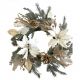 Wreath Holly Jumbo Pines Cones White 24in (140-2200566)