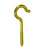 Screw Hook Brass .262in x 4-7/16in