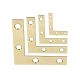 Corner Brace Flat Bright Brass 2in 4pc