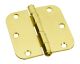 Hinge Door Round Corner Solid Brass 3-1/2in