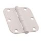 Hinge Door Round Corner White 3in
