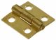 Hinge Fixed Pin Brass Plated 1in 2pc