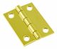 Hinge Fixed Pin Brass Plated 2in 2pc