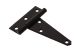 T-Hinge Heavy Duty Black 6in 2pc
