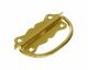 Handle Chest Brass Plated 3-1/2in 2pc
