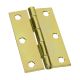 Hinge Removable Pin Brass Plated 3in