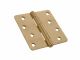 Hinge Door Square Satin/Bright Brass 4in