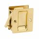 Door Pull Pocket Solid Brass/Bright Brass