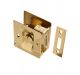 Door Latch Pocket Solid Brass/Bright Brass