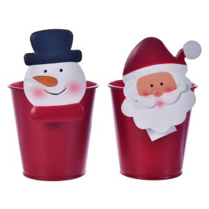 Santini Santa / Snowman Pot Assorted 4 in. (201-9200035)